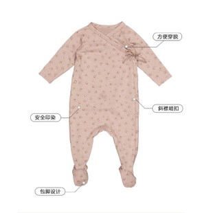 Baby Bodysuit Spring Autumn Cotton Printed Footed Onesie for