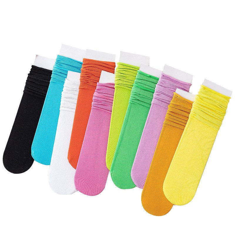 Womens Stacked Socks Candy Colors Vertical Striped Socks