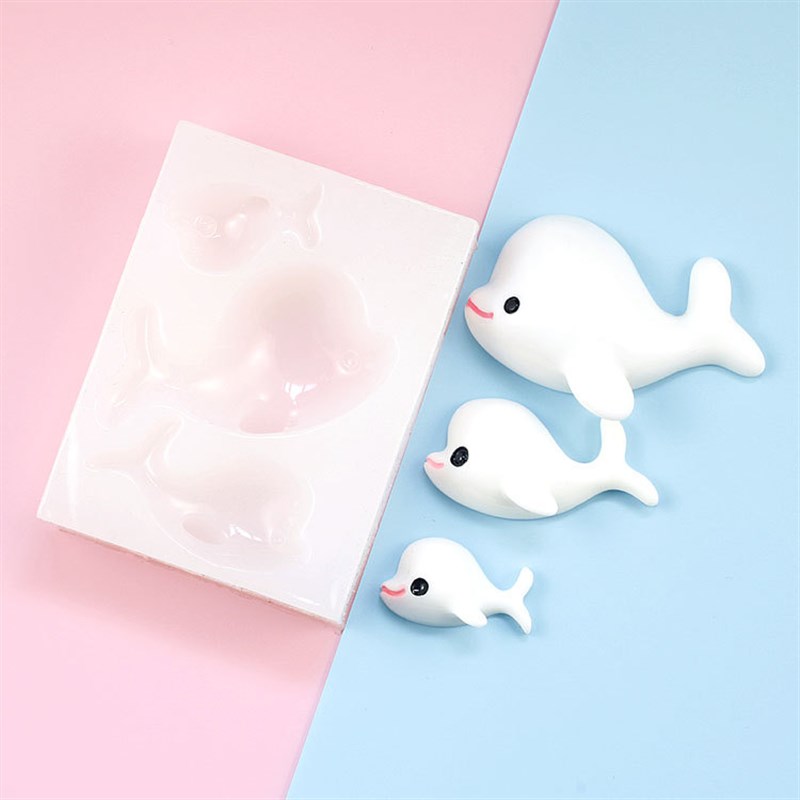 Ocean Series Dolphin Silicone Fondant Mold DIY Handmade Jewe