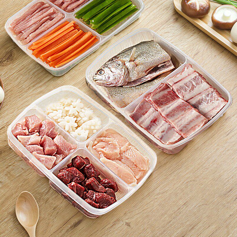 Frozen meat divider box fruit food freshkeeping box freezer
