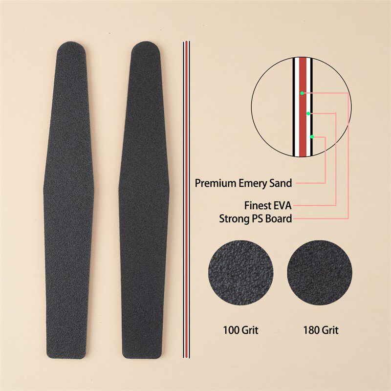 Diamond Heartshaped Black Sand File Shape Polish Nails Durab