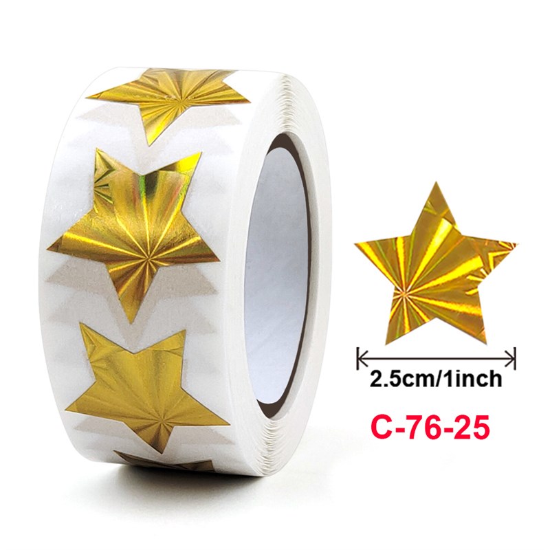 Rolled Colorful Star Thank You Stickers Gift Decor Sealing L