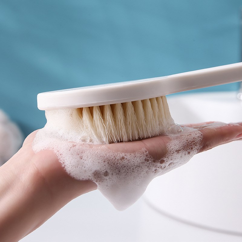 Back Scrubber Long Handle Shower Brush Soft Bristles Exfolia