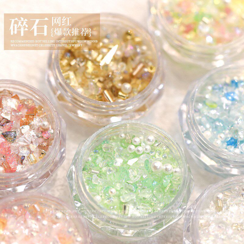Nail Art Decorations Iridescent Abnormal Gravel Pearl Drill