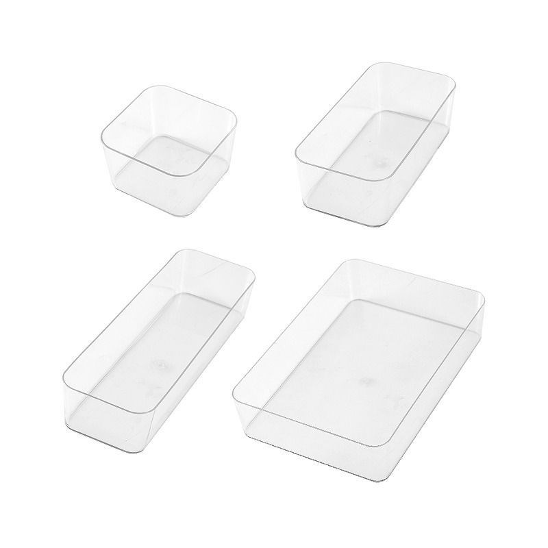 Desktop Organizer Box Transparent Partition Storage for Sund