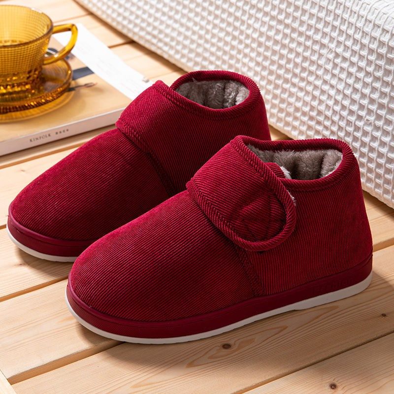 Winter Thicksoled Cotton Slippers for Elderly Antislip Warm
