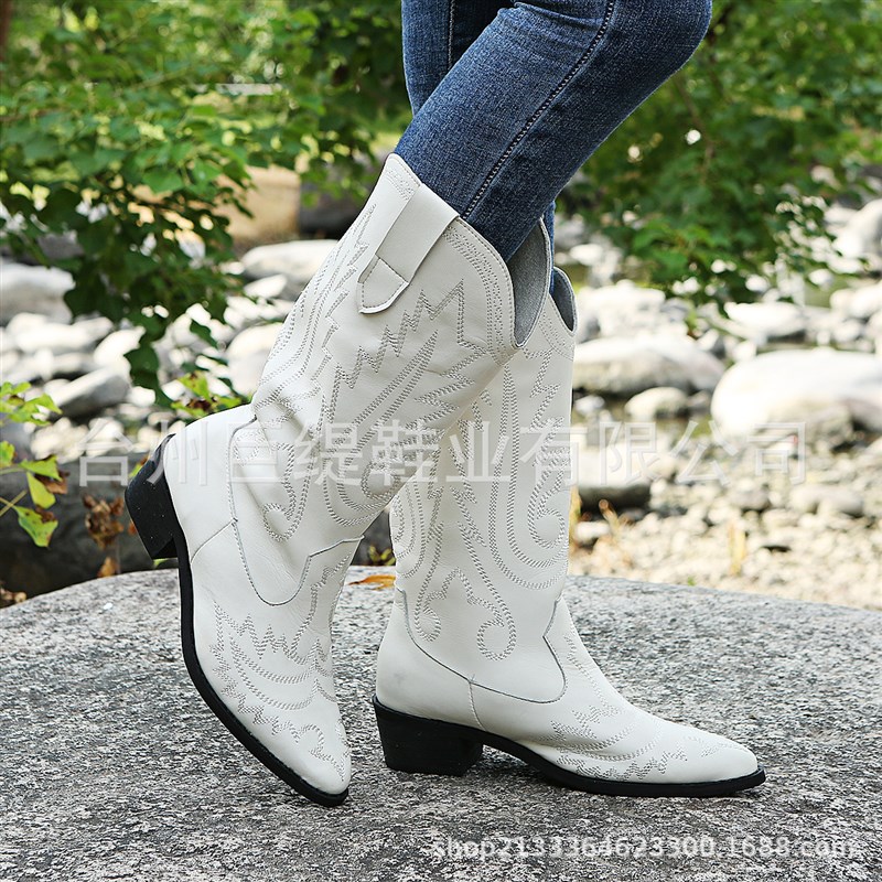 Big Titi Boots 2025 Winter Europe and America Chunky Heel Po