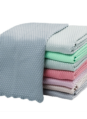 Fishscale Cloth Waterabsorbent Nonshedding for Glasses Bowls