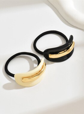 Vintage Hair Tie with French Metal InlayAcetic Acid Sheet Ha