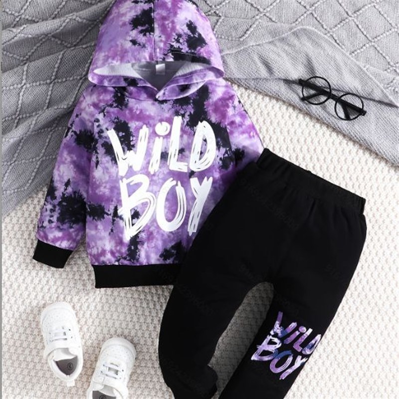 2025 Kids Autumn Pullover TwoPiece Set Toddler Hoodie Sweats