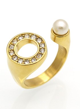 European and American Exquisite UShaped Open Ring Large Roun