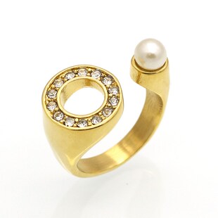 European and American Exquisite UShaped Open Ring Large Roun