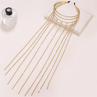 Fringe European Stylish Headband American Multilayer Diamond