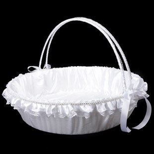 Basket Oversized Brides Handheld Baske Wedding Lace Handmade