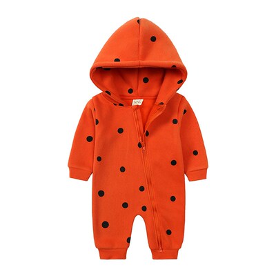 Baby Spring Romper Hoodie Crawling Suit Long Sleeve Fleece O