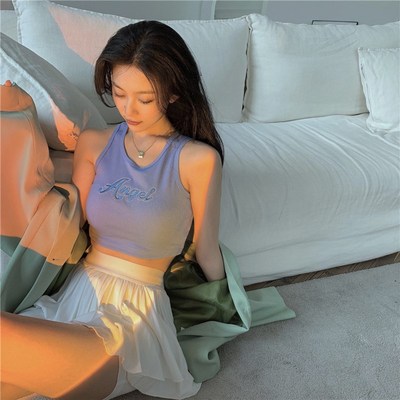 Design 2025 ins Design Threaded Outerwear Short Top Inner Se