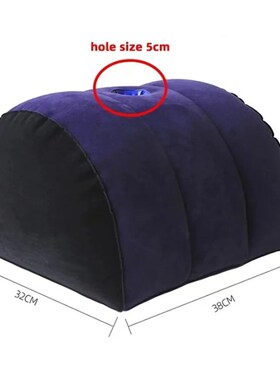 Triangular Inflatable PVC Flocking Pillow Portable Love Pad