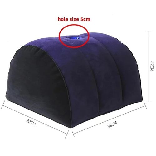 Triangular Inflatable PVC Flocking Pillow Portable Love Pad