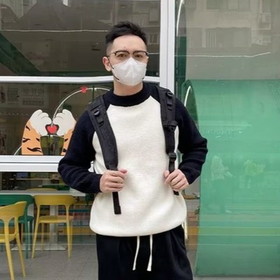 HighEnd Design Sweater for Men Shoulder Sleeve Thick Round N