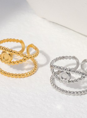 Titanium Steel Ring Adjustable Stainless Steel Ring Eyecatch