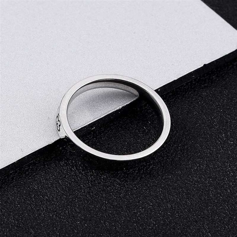Stylish Stainless Steel Rings Creative Silver Rings with Rab