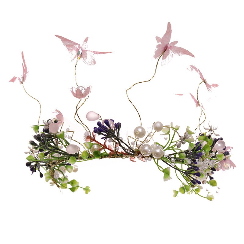 Headband Butterfly Garland for Brides Street Style Princess