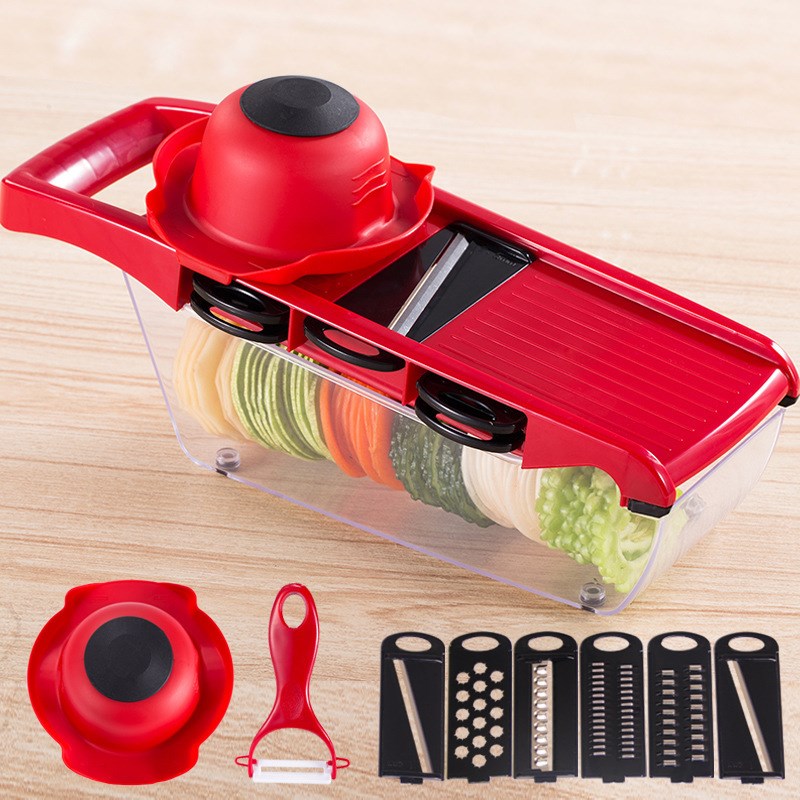Multifunctional Kitchen Cutter Set 10pcs Slicer Shredder Gra