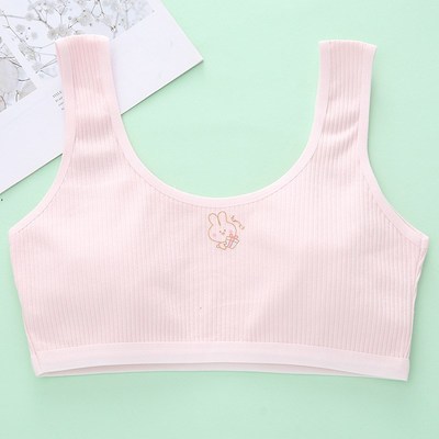 Girls Pure Cotton Doublelayered Bra Vest for Developing Teen