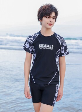 Boys Swimwear 2025 Big Size Student Separates Fat Kid Teenag