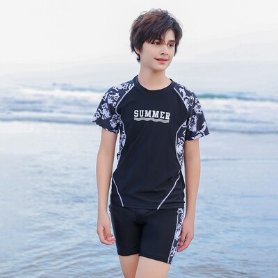 Boys Swimwear 2025 Big Size Student Separates Fat Kid Teenag