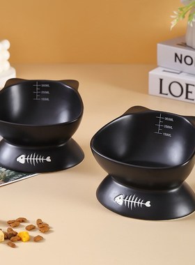 Ceramic HighFoot Pet Bowl for Drinking Protecting Cervical V