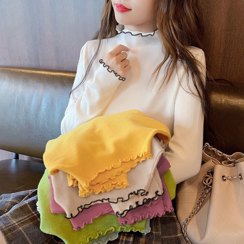 Dralon Long Sleeve TShirt Womens Autumn Winter Versatile Woo