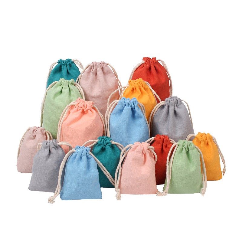 Colorful Drawstring Cotton Bags Charcoal Scented Sachet Bags