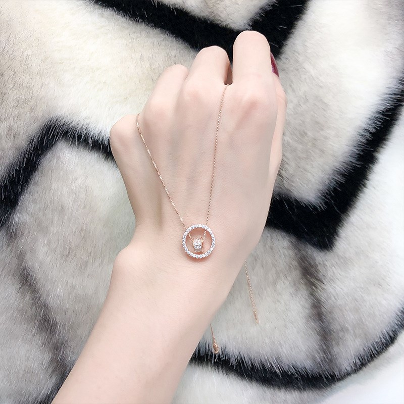 French Chic Circular Waist Necklace Womens Pendant Simple In