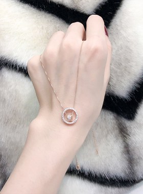 French Chic Circular Waist Necklace Womens Pendant Simple In