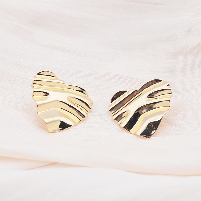 Retro Cold Style Womens Retro Cold Style Earrings Gold Simpl