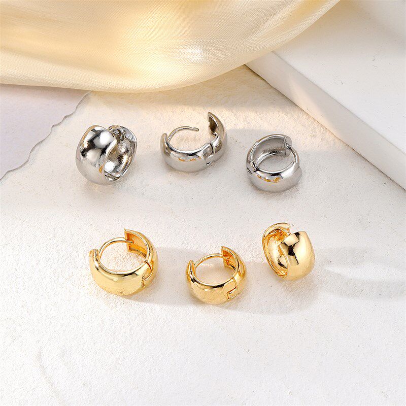 Retro Luxury Gold Earrings 3Piece Set Ear Studs for Women Fa