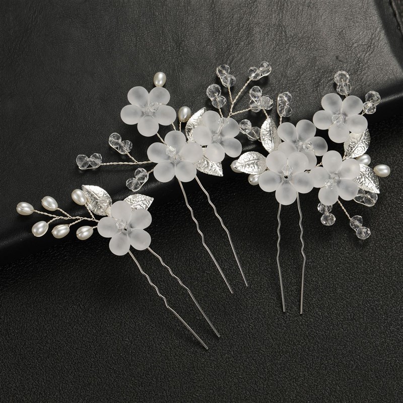 European American 5PCS Set Flower Leaf Ushaped Hairpin Inser