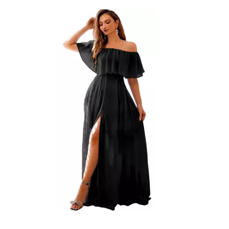 2025 One Shoulder Slit Maxi Dress 2025 Shoulder Cut Maxi Gow