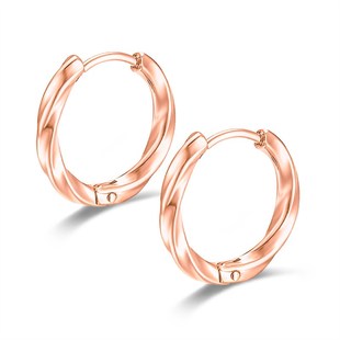 Ring Earrings Hoop Simple Earri Mobius Plain Men Stylish for