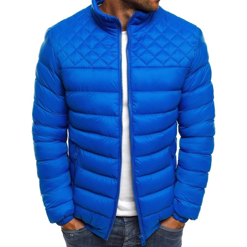 Mens 2025 FW European Size Casual Quilted Cotton Jacket for