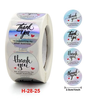 Rolled Rainbow Laser Thank You for Purchasing Business Commo