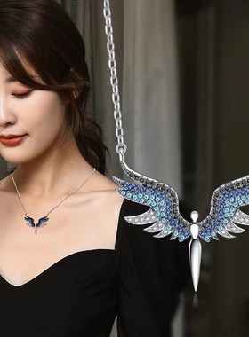 European and American Angel Wing Necklace Womens Ins Style L