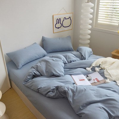 Pure Color 4Piece Bedding Set Autumn Winter Fleece Sheets In