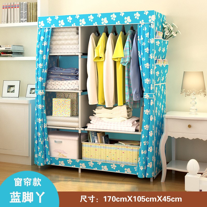 Simple Wardrobe Cloth Cabinet Compact Modern Assembly Storag