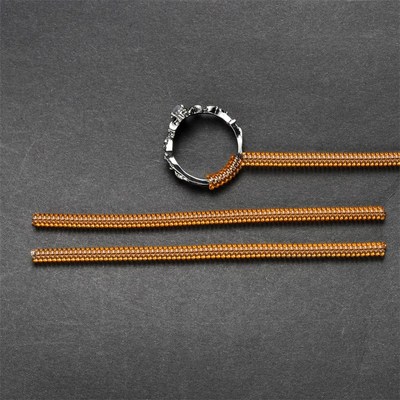 Ring Adjuster Transparent Golden Telephone Wire Spring Ring