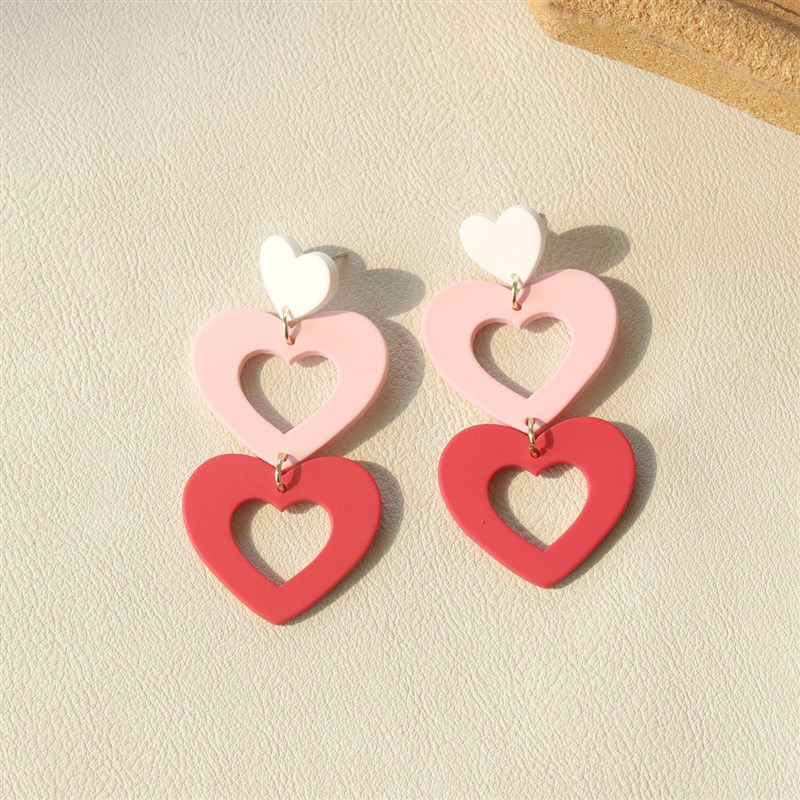Insta Style Cute Fashion Acrylic Earrings w Contrast Colors