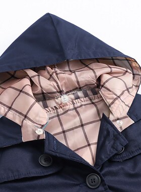 MidLength CottonPadded Fashion Girls Windbreaker with Single