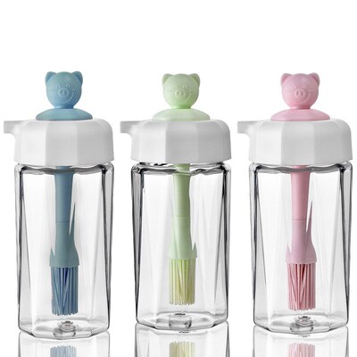 Presstype Silicone Dualpurpose Oil Pot with Builtin Brush Oi