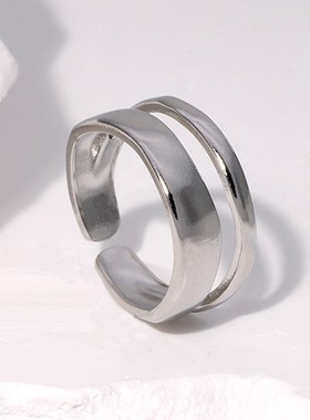 Simple Ins Cold Style Open Titanium Steel Ring Fashion Versa